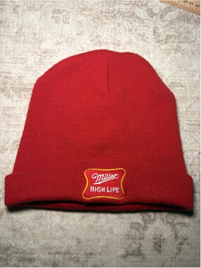Miller High Life Red Knit Beanie Hat